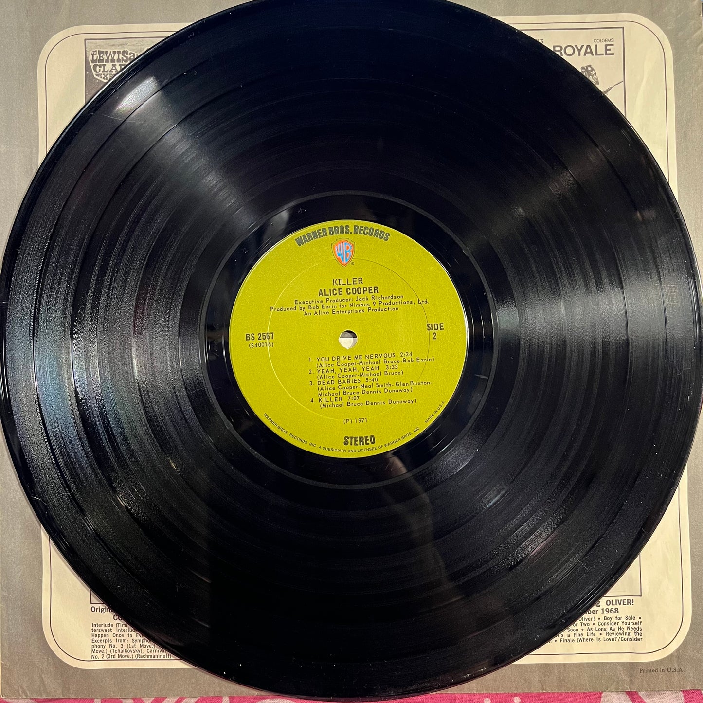 Alice Cooper - Killer *TERRE HAUTE* | Very Good Plus (VG+) Very Good (VG) - METAL / USED *VERY GOOD++*