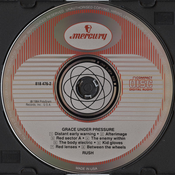 Grace Under Pressure (CD) | Very Good Plus (VG+) Near Mint (NM) - ROCK / USED *VERY GOOD+*