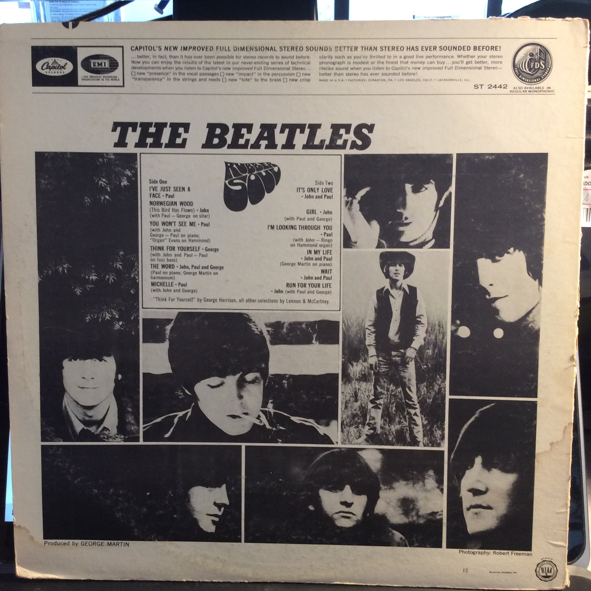 Rubber Soul (VINYL) | Very Good Plus (VG+) Very Good (VG) - ROCK / USED *VERY GOOD+*