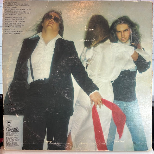 Bat Out Of Hell (VINYL) | Very Good Plus (VG+) Very Good (VG) - ROCK / USED *VERY GOOD+*
