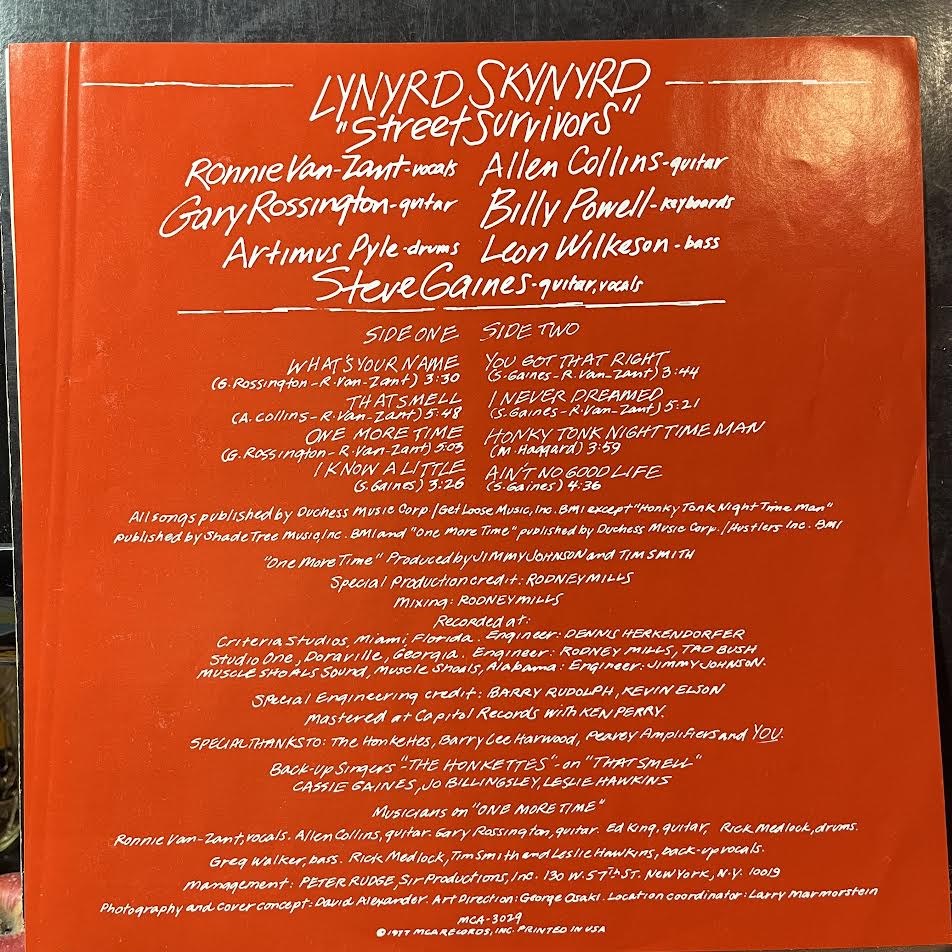 Lynyrd Skynyrd - Street Survivors (VINYL) | Very Good Plus (VG+) Very Good Plus (VG+) - ROCK / USED *VERY GOOD+*