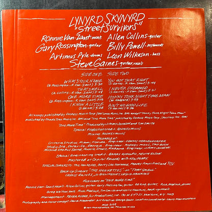 Lynyrd Skynyrd - Street Survivors (VINYL) | Very Good Plus (VG+) Very Good Plus (VG+) - ROCK / USED *VERY GOOD+*