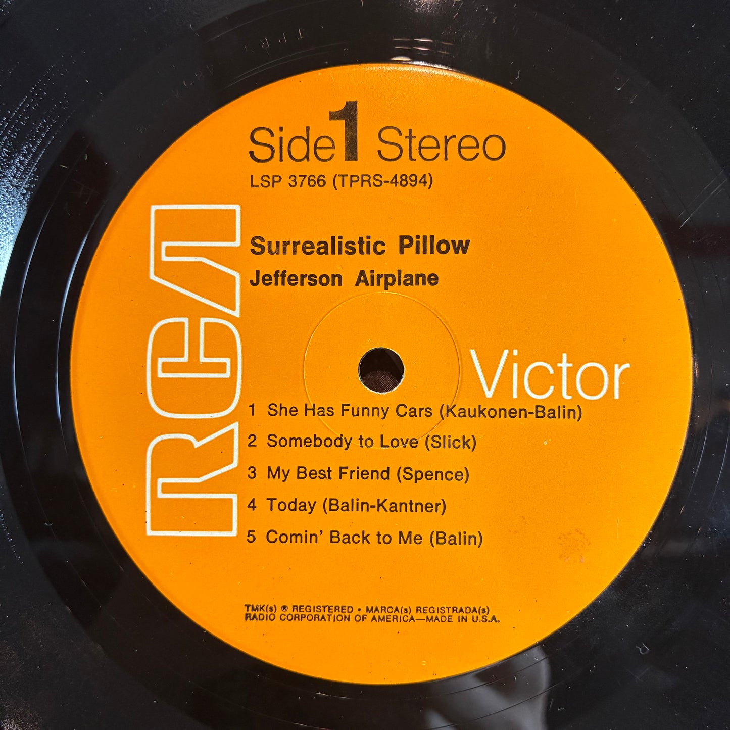 Jefferson Airplane - Surrealistic Pillow (VINYL LP RCA Victor – LSP-3766) | Very Good Plus (VG+) Very Good (VG) - ROCK / USED *VERY GOOD+*