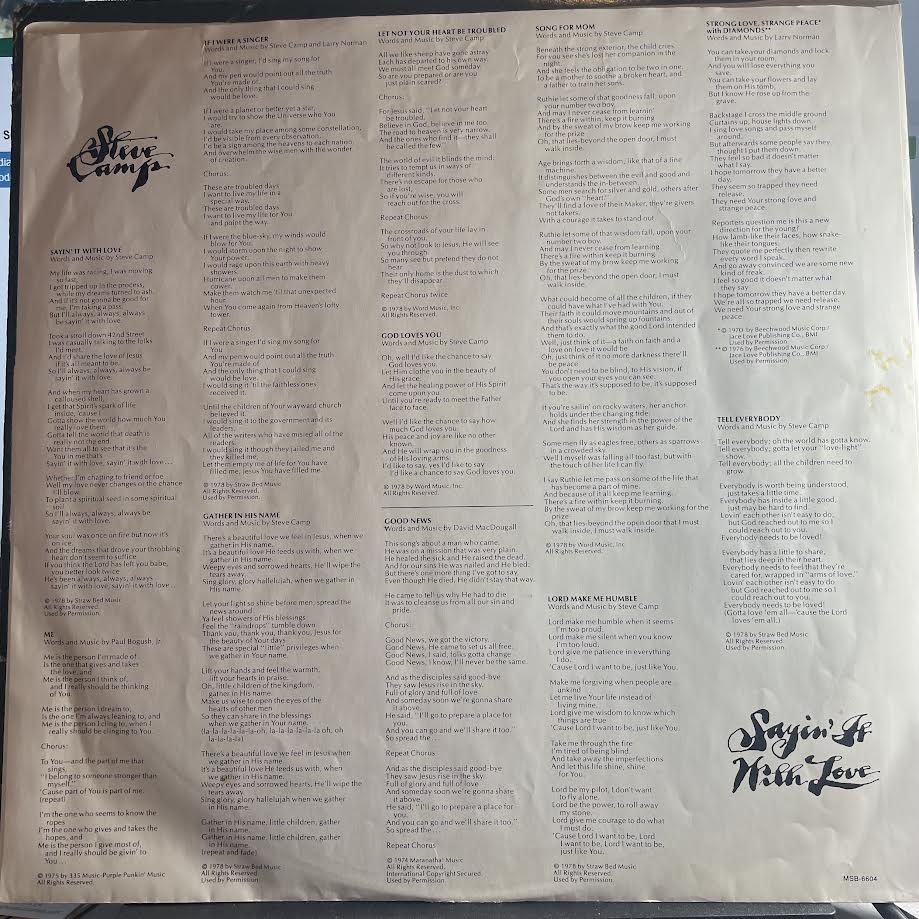 Sayin' It With Love (VINYL) | Very Good Plus (VG+) Very Good Plus (VG+) - ROCK / USED *VERY GOOD+*