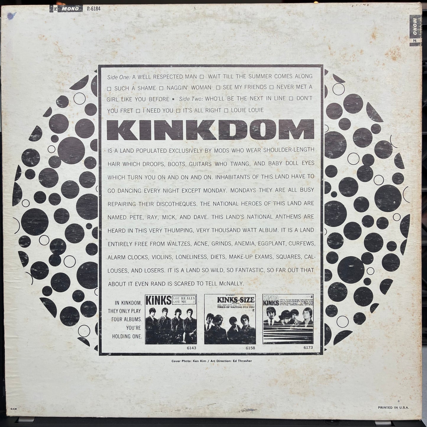 The Kinks - Kinks Kinkdom (VINYL LP) | Very Good Plus (VG+) Very Good Plus (VG+) - ROCK / USED *VERY GOOD+*
