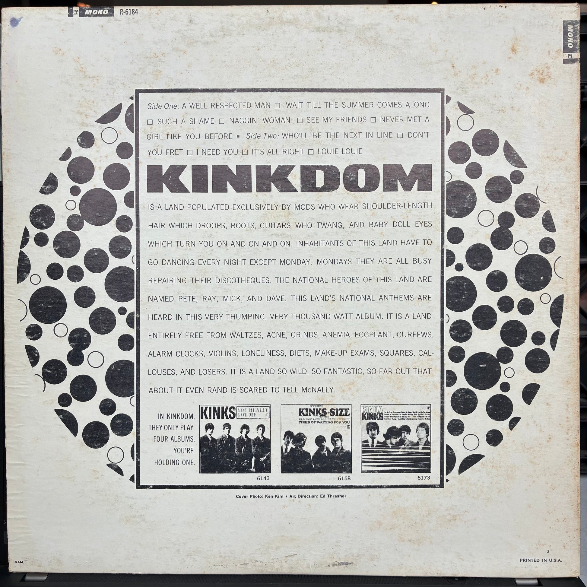 The Kinks - Kinks Kinkdom (VINYL LP) | Very Good Plus (VG+) Very Good Plus (VG+) - ROCK / USED *VERY GOOD+*