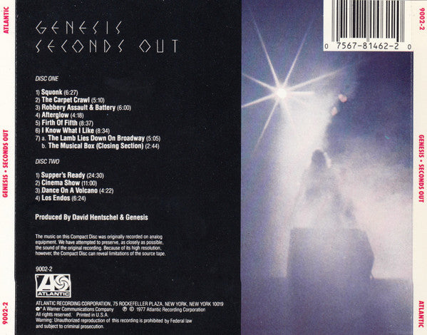 Genesis - Seconds Out (2xCD) | Very Good Plus (VG+) Very Good Plus (VG+) - ROCK / USED *VERY GOOD+*