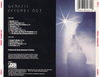 Genesis - Seconds Out (2xCD) | Very Good Plus (VG+) Very Good Plus (VG+) - ROCK / USED *VERY GOOD+*