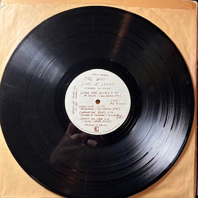 Live At Leeds (VINYL) | Very Good Plus (VG+) Very Good Plus (VG+) - ROCK / USED *VERY GOOD+*