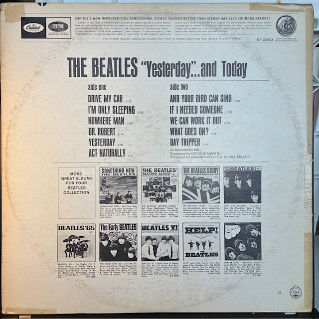 Yesterday And Today (VINYL) | Very Good Plus (VG+) Very Good (VG) - ROCK / USED *VERY GOOD+*