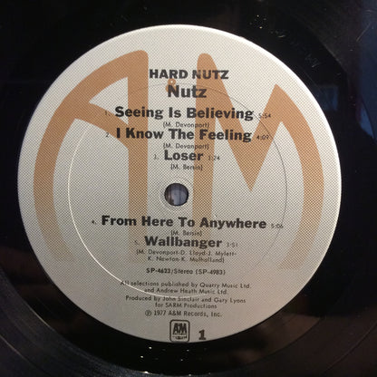 Hard Nutz (VINYL) | Very Good Plus (VG+) Very Good Plus (VG+) - ROCK / USED *VERY GOOD+*