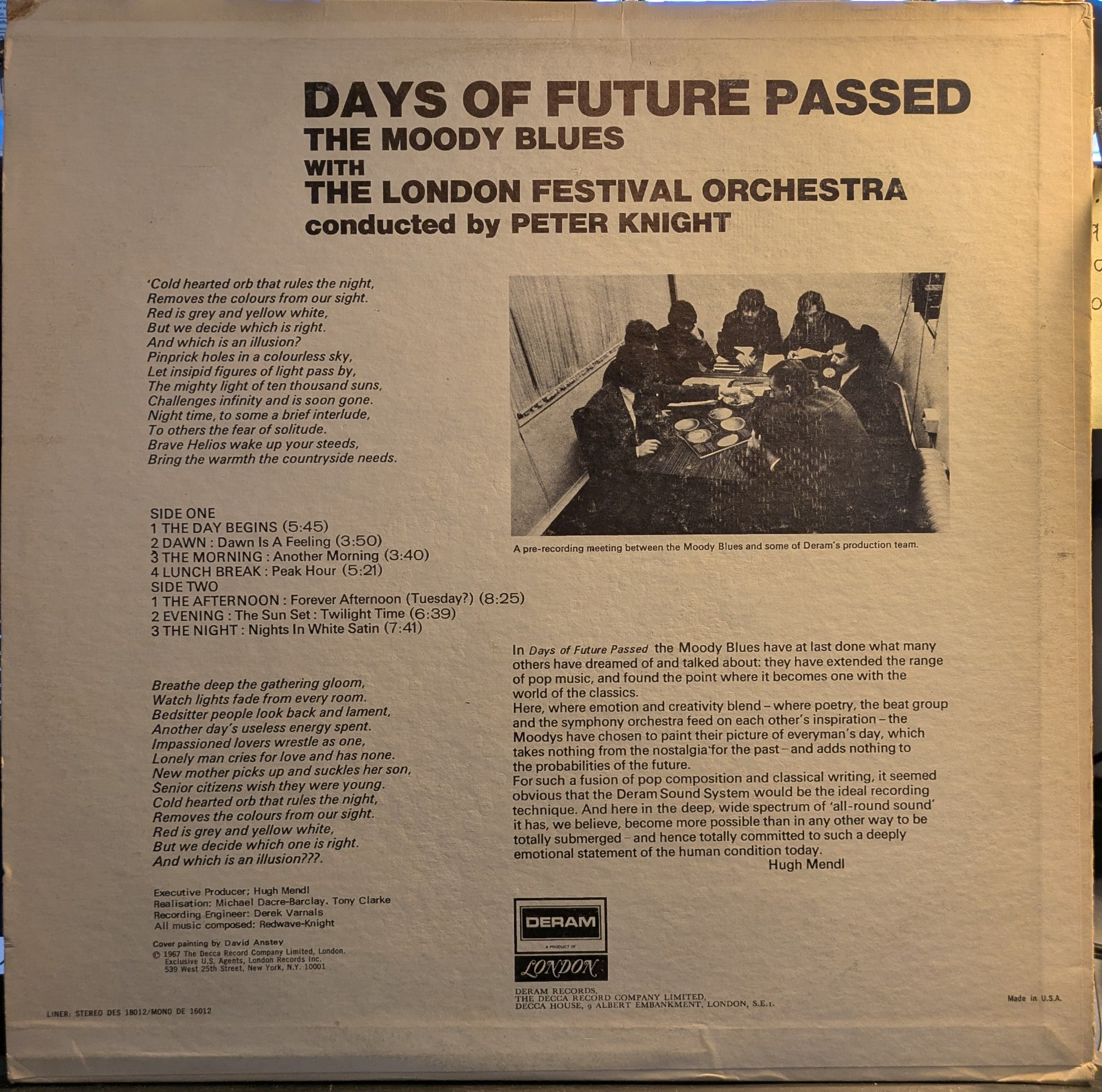Days Of Future Passed (VINYL) | Very Good Plus (VG+) Excellent+ (EX+) - ROCK / USED *VERY GOOD+*