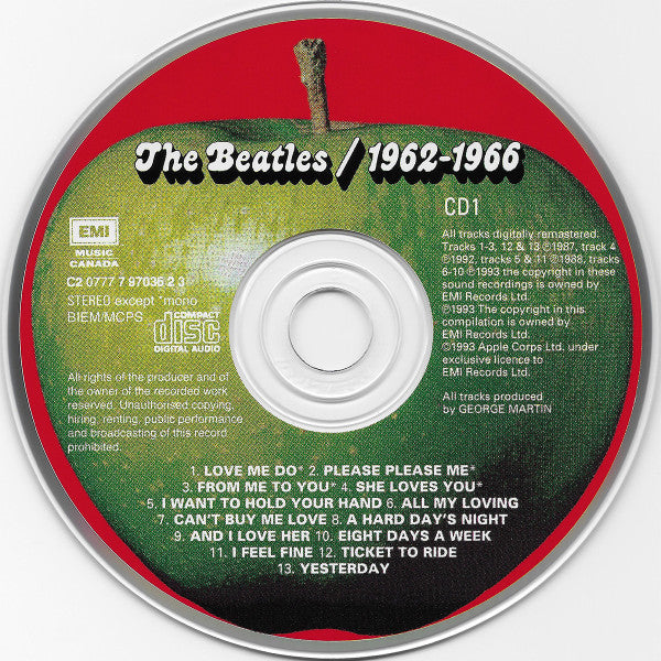 The Beatles - 1962-1966 (2xCD CANADA) | Very Good Plus (VG+) Very Good Plus (VG+) - ROCK / USED *VERY GOOD+*