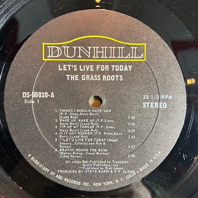 Let's Live For Today (VINYL) | Very Good Plus (VG+) Very Good Plus (VG+) - ROCK / USED *VERY GOOD+*