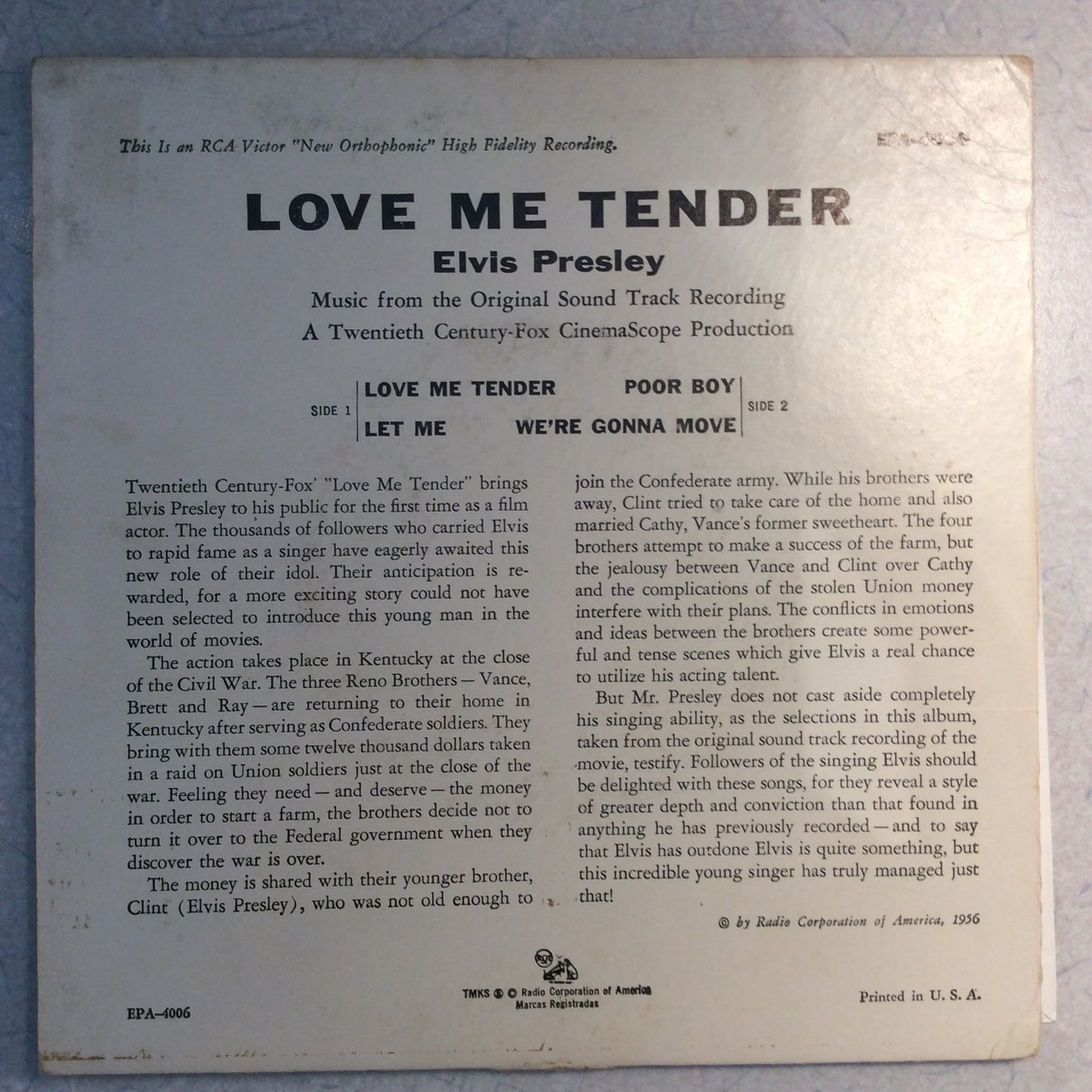 Love Me Tender (7" VINYL) | Very Good Plus (VG+) Excellent (EX) - ROCK / USED *VERY GOOD+*