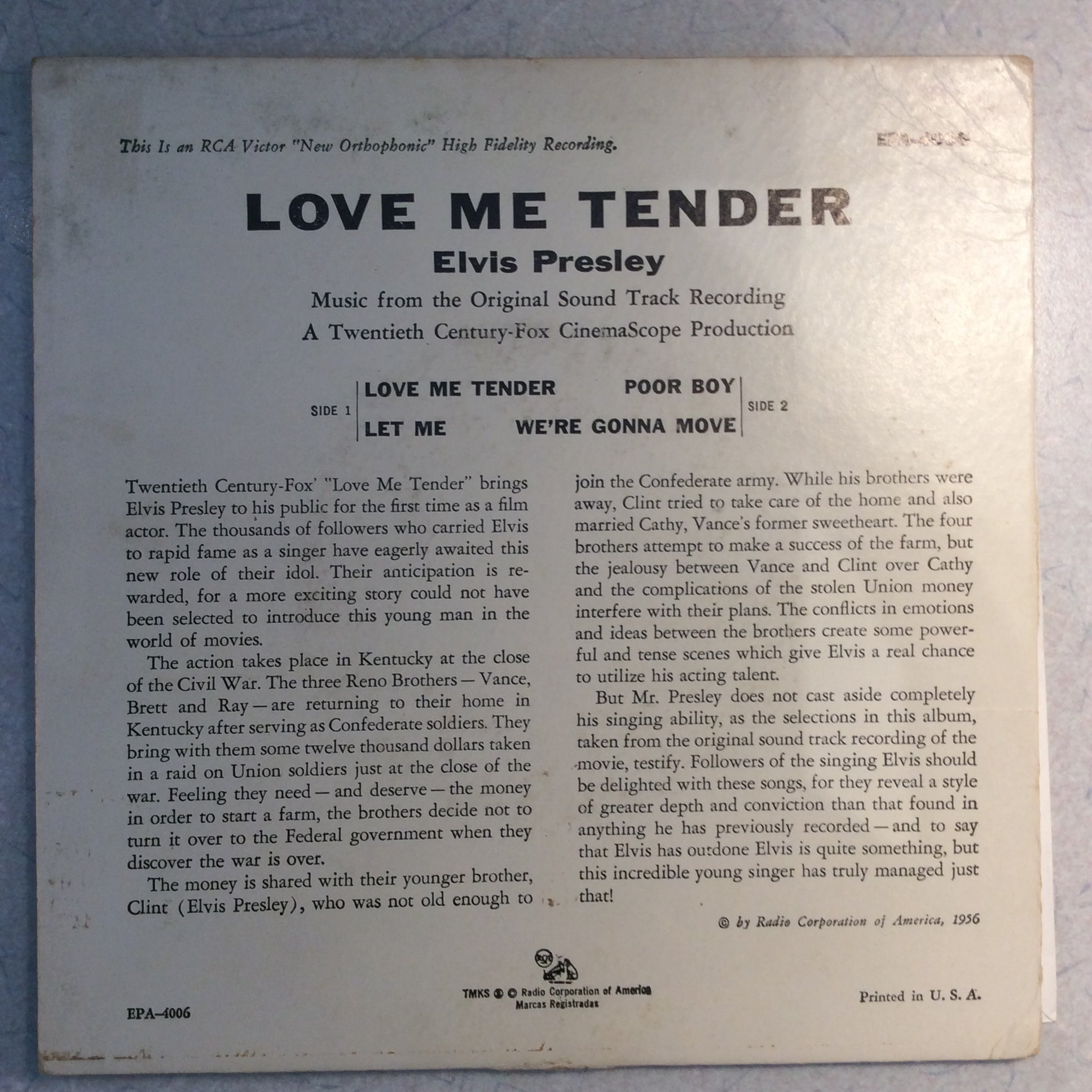 Love Me Tender (7" VINYL) | Very Good Plus (VG+) Excellent (EX) - ROCK / USED *VERY GOOD+*