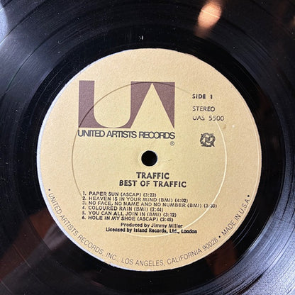 Best Of Traffic (VINYL) | Very Good Plus (VG+) Very Good Plus (VG+) - ROCK / USED *VERY GOOD+*
