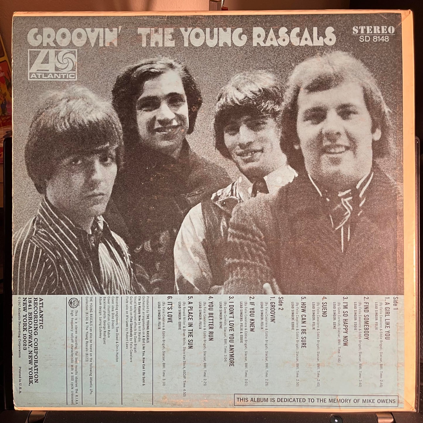 The Young Rascals - Groovin' *TERRE HAUTE* | Very Good Plus (VG+) Very Good Plus (VG+) - ROCK / USED *VERY GOOD+*