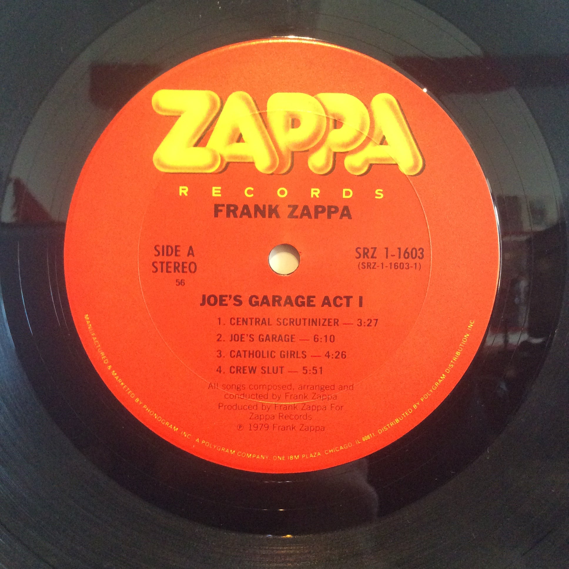 Joe's Garage Act I (VINYL) | Very Good Plus (VG+) Excellent (EX) - ROCK / USED *VERY GOOD+*