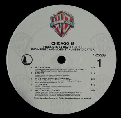 Chicago 18 (VINYL) | Very Good Plus (VG+) Excellent (EX) - ROCK / USED *VERY GOOD+*