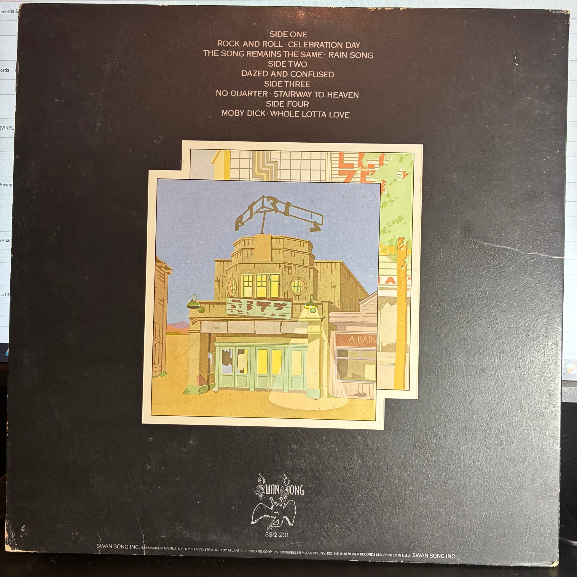 Led Zeppelin - The Soundtrack From The Film The Song Remains The Same (2x VINYL LP Swan Song – SS2-201 1198) | - ROCK / USED *VERY GOOD+*