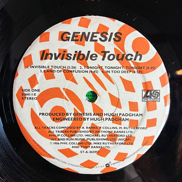 Invisible Touch (VINYL) | Excellent (EX) - ROCK / USED *VERY GOOD++*