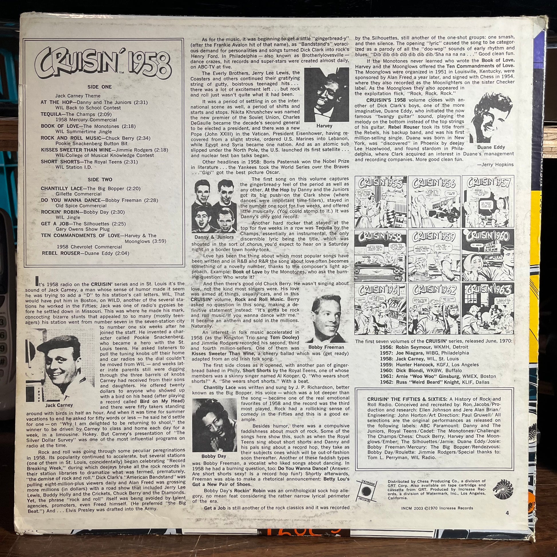 Cruisin' 1958 (VINYL) | Very Good Plus (VG+) Very Good Plus Plus (VG++) - ROCK / USED *VERY GOOD+*