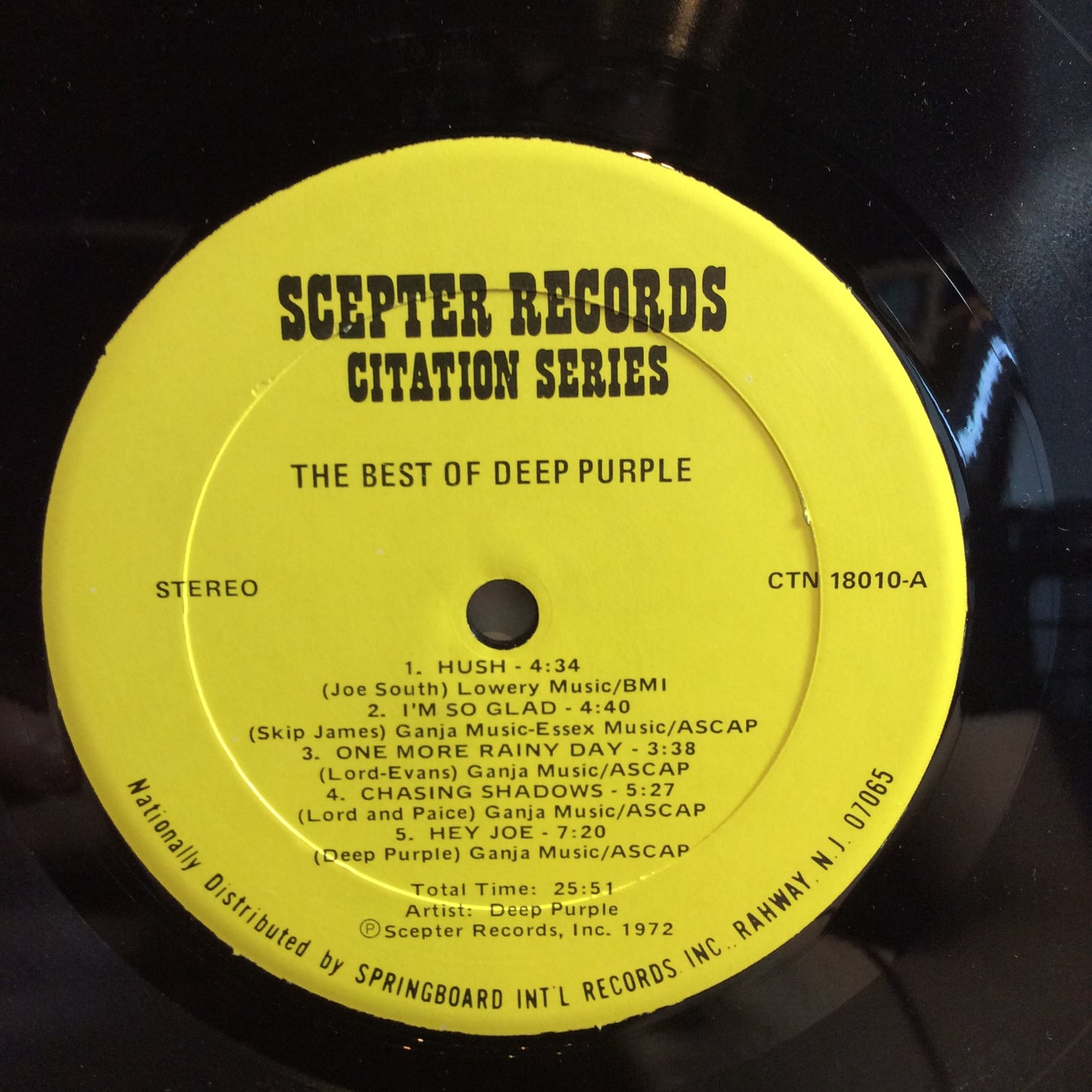 The Best Of Deep Purple (VINYL) | Very Good Plus (VG+) Very Good Plus (VG+) - ROCK / USED *VERY GOOD+*
