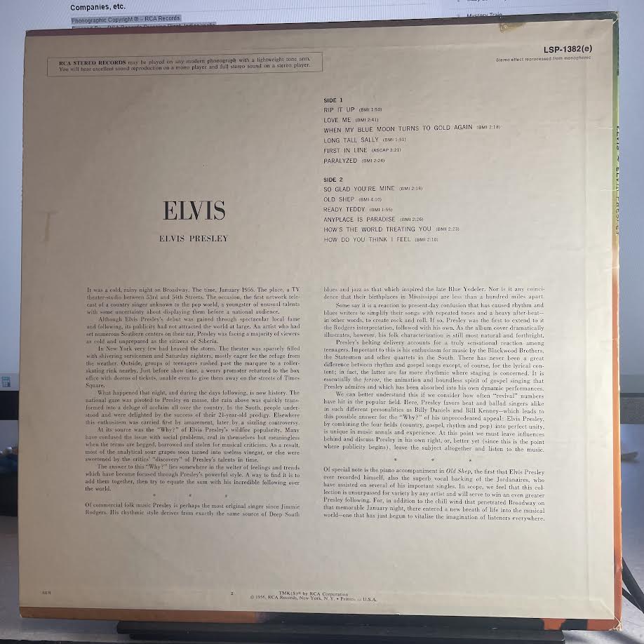 Elvis Presley - Elvis (VINYL) | Very Good Plus (VG+) Very Good Plus (VG+) - ROCK / USED *VERY GOOD+*