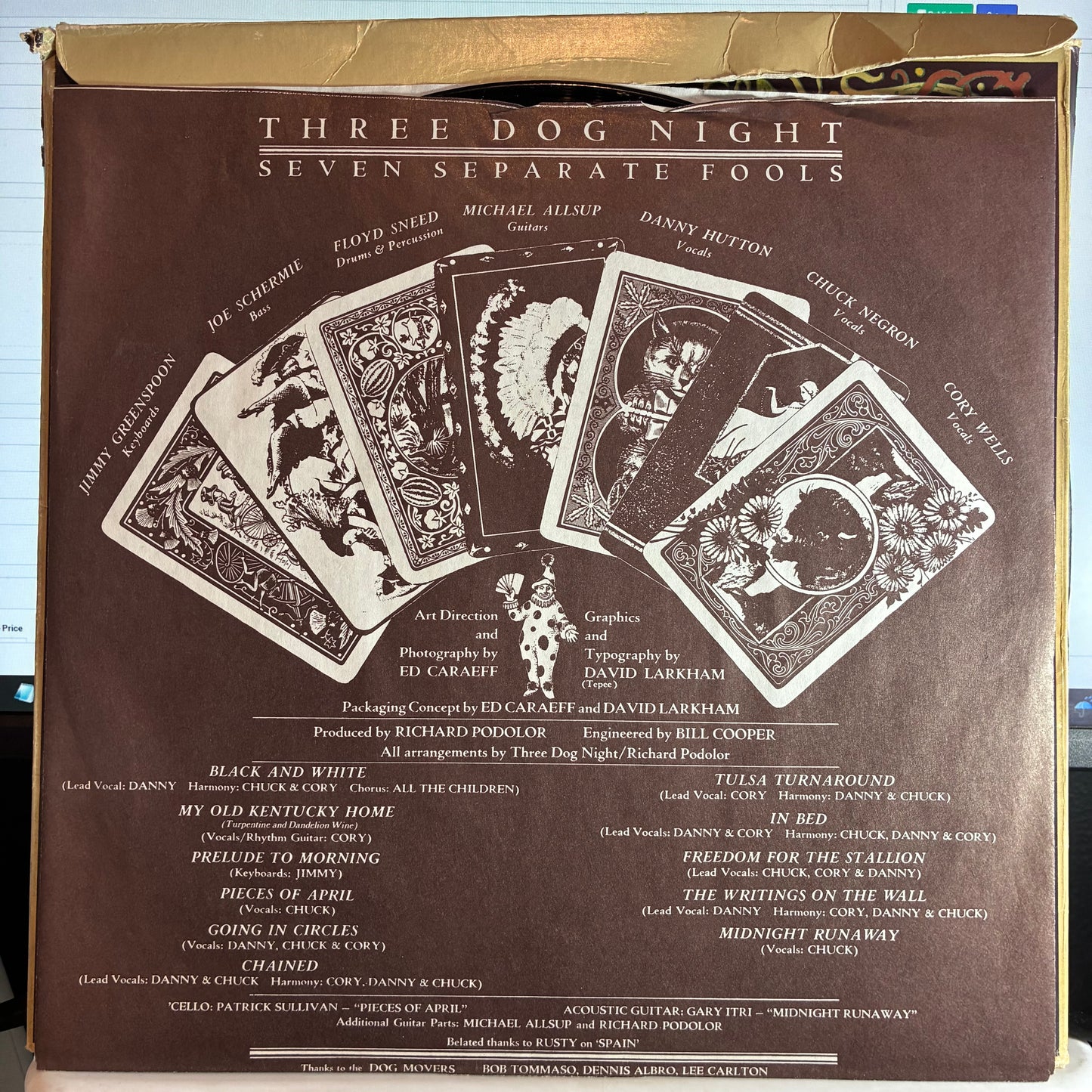 Seven Separate Fools (VINYL) | Very Good Plus (VG+) Very Good (VG) - ROCK / USED *VERY GOOD+*