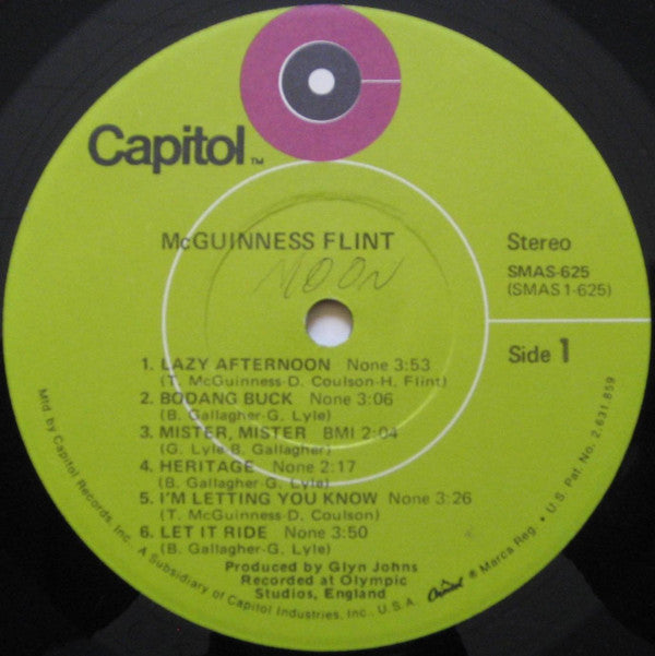 McGuinness Flint McGuinness Flint *JACKSONVILLE* LP Very Good Plus (VG+) Very Good Plus (VG+)