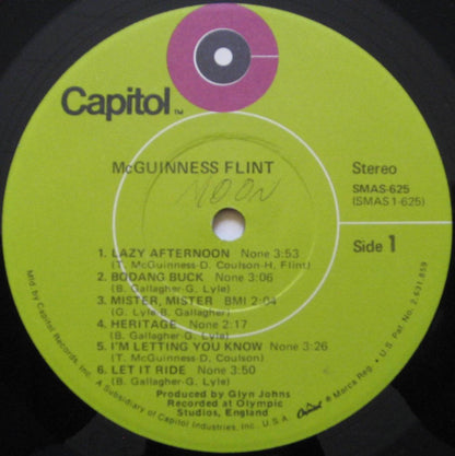McGuinness Flint - McGuinness Flint *JACKSONVILLE* | Very Good Plus (VG+) Very Good Plus (VG+) - ROCK / USED *VERY GOOD+*