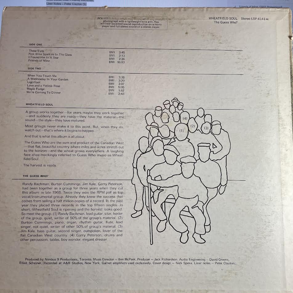 Wheatfield Soul (VINYL) | Very Good Plus (VG+) Very Good (VG) - ROCK / USED *VERY GOOD+*