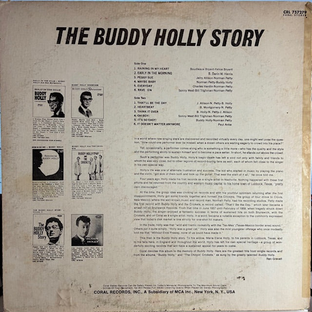 The Buddy Holly Story (VINYL) | Very Good Plus (VG+) Very Good Plus (VG+) - ROCK / USED *VERY GOOD+*