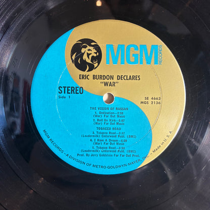 Eric Burdon Declares "War" (VINYL) | Very Good Plus (VG+) Very Good (VG) - ROCK / USED *VERY GOOD+*
