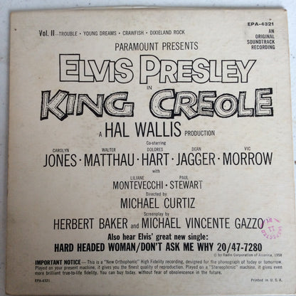 King Creole Vol.2 (7" VINYL) | Very Good (VG) Very Good Plus (VG+) - ROCK / USED *VERY GOOD+*