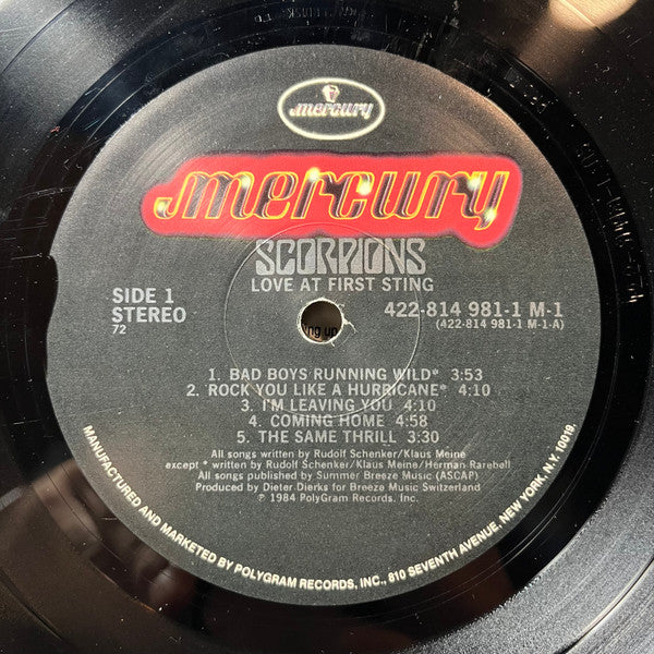 Love At First Sting (MISSPRESS VINYL) | Very Good Plus Plus (VG++) Very Good Plus (VG+) - ROCK / USED *VERY GOOD++*