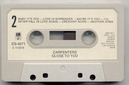 Carpenters - Close To You (CASSETTE) | Very Good Plus (VG+) Excellent (EX) - ROCK / USED *VERY GOOD+*