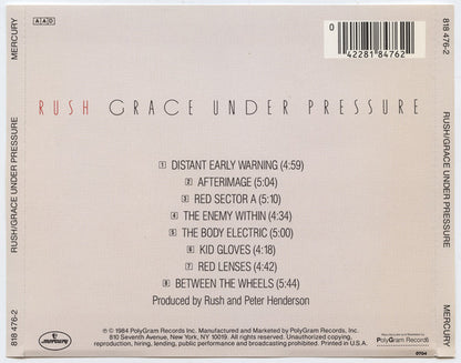 Grace Under Pressure (CD) | Very Good Plus (VG+) Near Mint (NM) - ROCK / USED *VERY GOOD+*