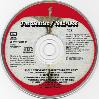 The Beatles - 1962-1966 (2xCD CANADA) | Very Good Plus (VG+) Very Good Plus (VG+) - ROCK / USED *VERY GOOD+*