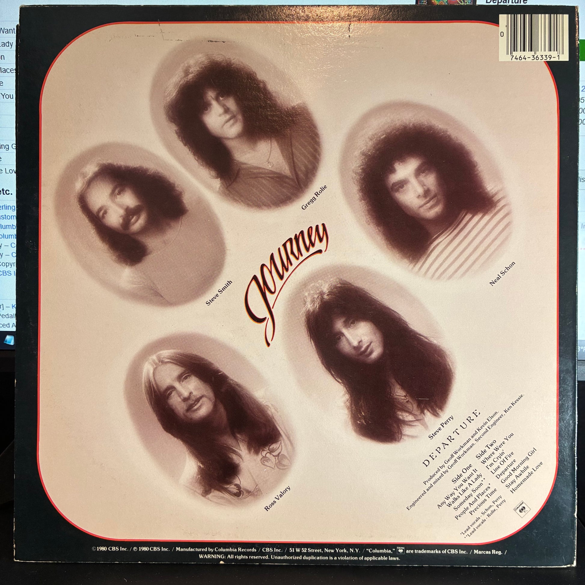 Journey - Departure (VINYL LP Columbia ‎– FC 36339) | USED Very Good Plus (VG+) Excellent (EX) - ROCK / USED *VERY GOOD+*
