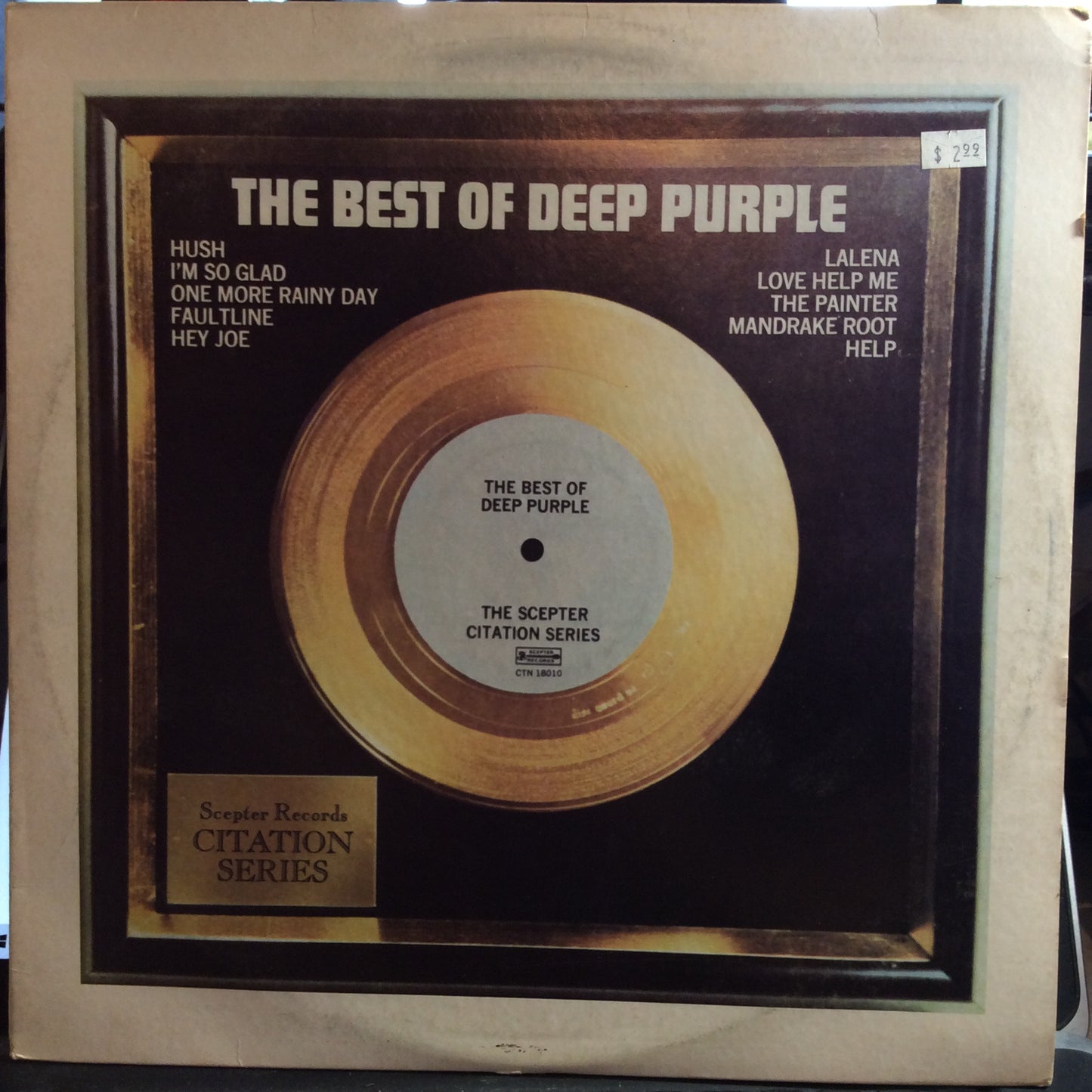 The Best Of Deep Purple (VINYL) | Very Good Plus (VG+) Very Good Plus (VG+) - ROCK / USED *VERY GOOD+*