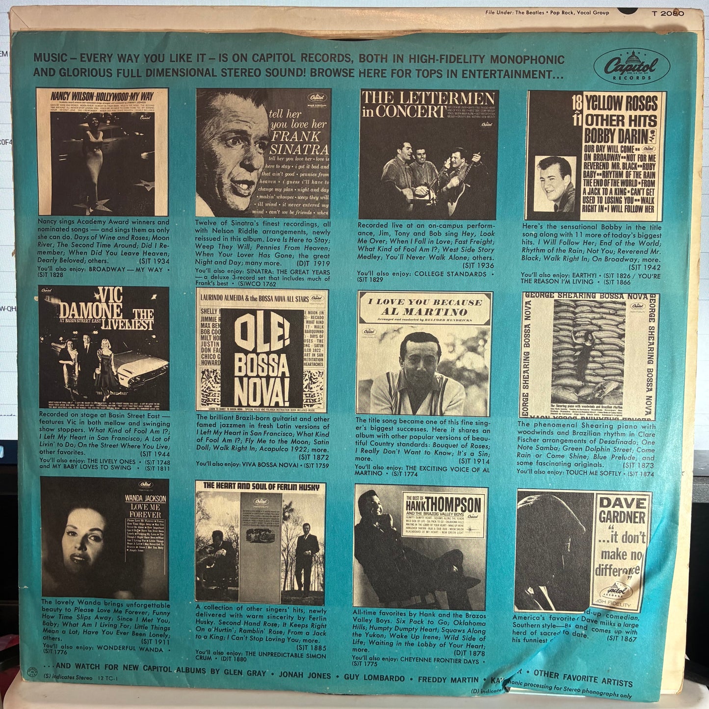 The Beatles' Second Album (VINYL) | Very Good Plus (VG+) Very Good Plus Plus (VG++) - ROCK / USED *VERY GOOD+*