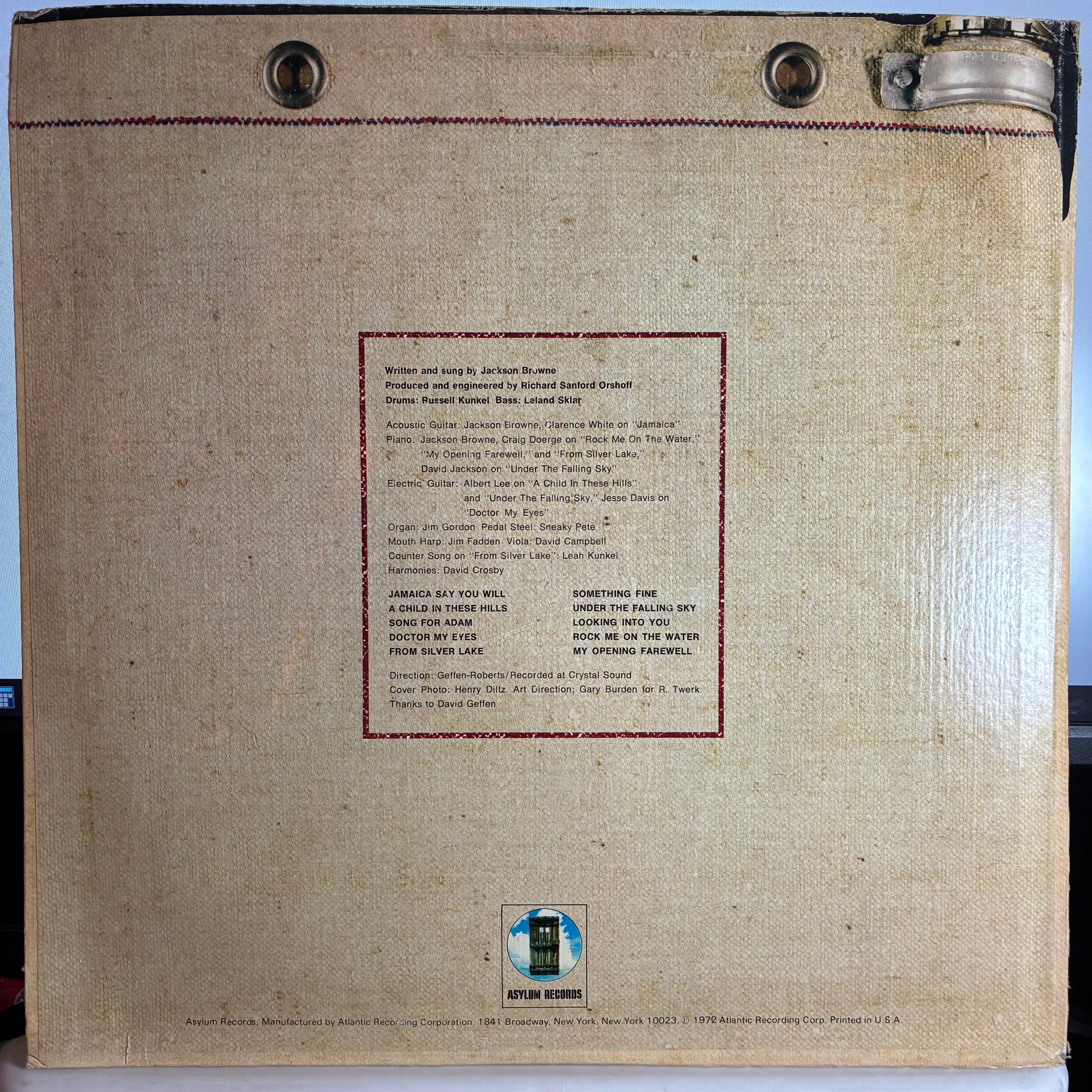 Jackson Browne (VINYL) | Very Good Plus (VG+) Very Good Plus (VG+) - ROCK / USED *VERY GOOD+*