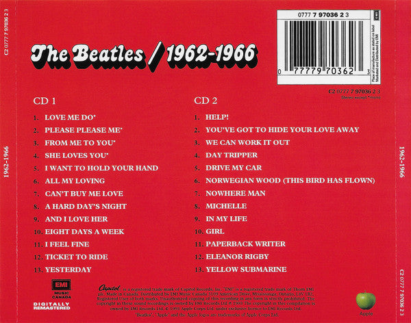 The Beatles - 1962-1966 (2xCD CANADA) | Very Good Plus (VG+) Very Good Plus (VG+) - ROCK / USED *VERY GOOD+*
