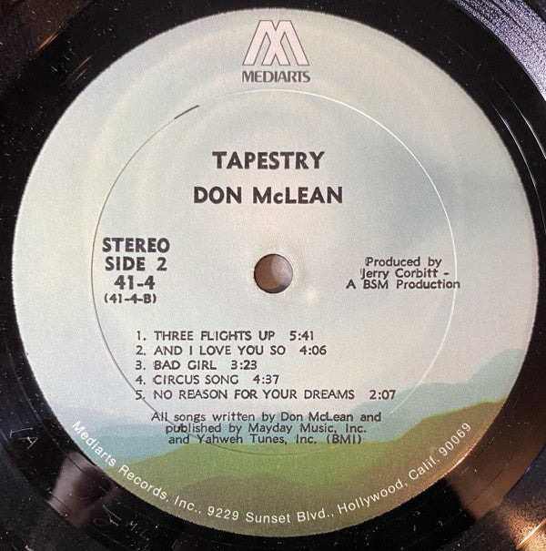 Don McLean Tapestry LP Very Good Plus (VG+) Very Good Plus (VG+)