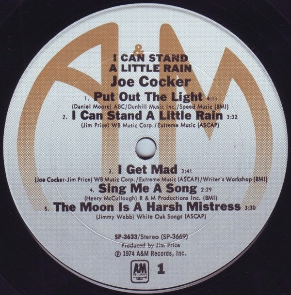 Joe Cocker - I Can Stand A Little Rain *PITMAN* | Very Good Plus (VG+) Very Good (VG) - ROCK / USED *VERY GOOD++*