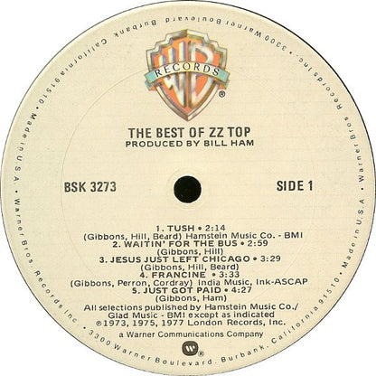 ZZ Top - The Best Of ZZ Top *JACKSONVILLE* | Very Good (VG) Excellent (EX) - ROCK / USED *VERY GOOD*