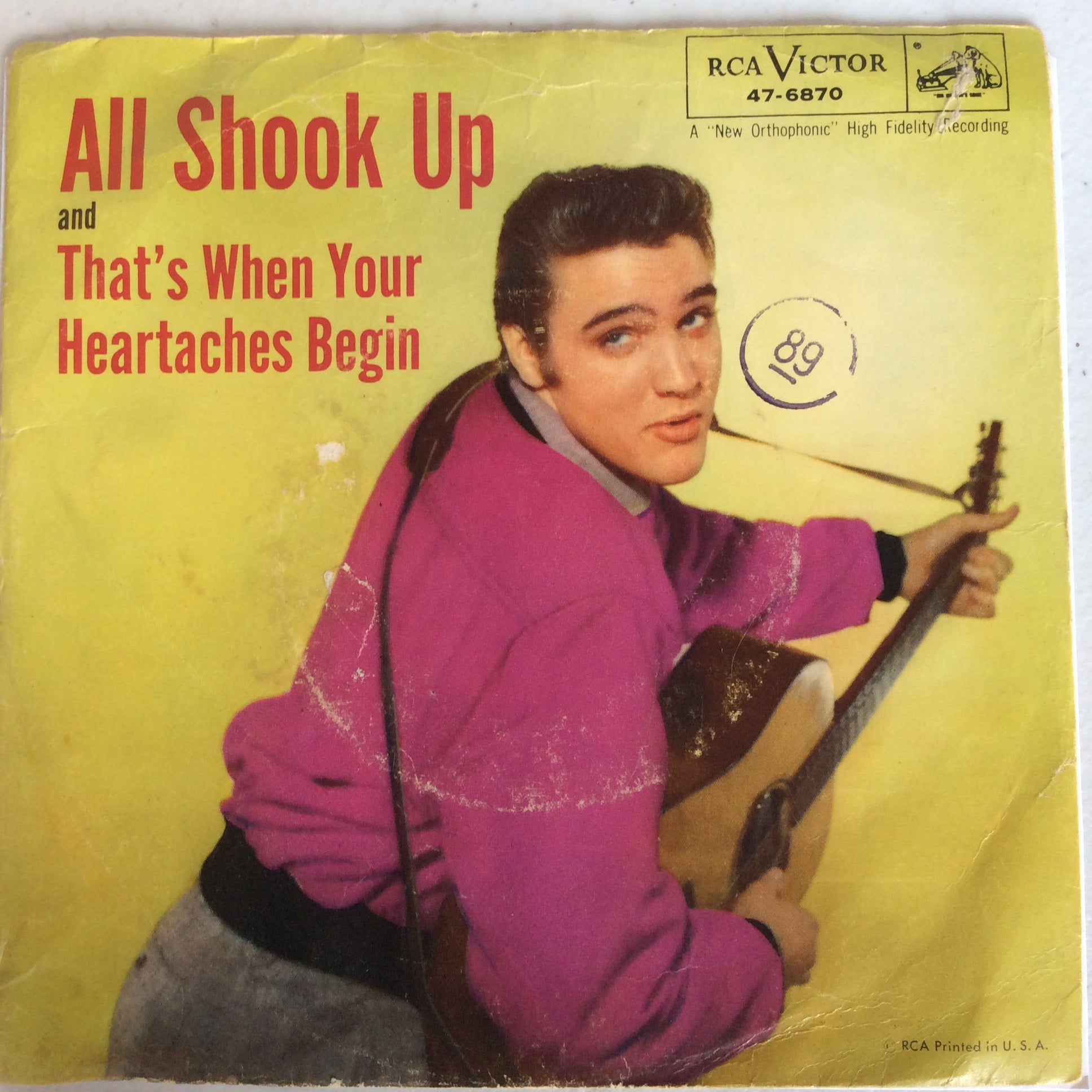 All Shook Up (7" VINYL) | Very Good (VG) Very Good (VG) - ROCK / USED *VERY GOOD*