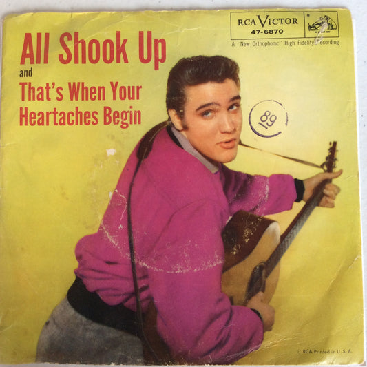 All Shook Up (7" VINYL) | Very Good (VG) Very Good (VG) - ROCK / USED *VERY GOOD*